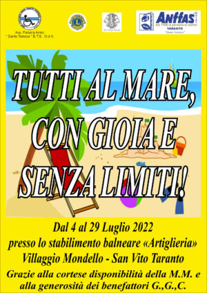 Tutti al mare, con gioia e senza limiti