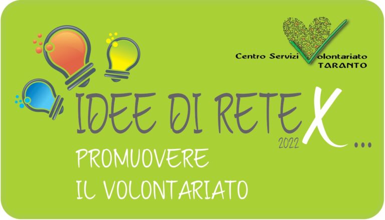 Idee di rete per … PROMUOVERE il volontariato 2022