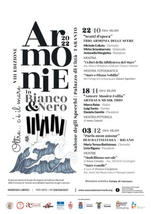 ​“ArmoniE in Bianco e Nero 2022 VIII ed. – Oltre… c’è il mare”