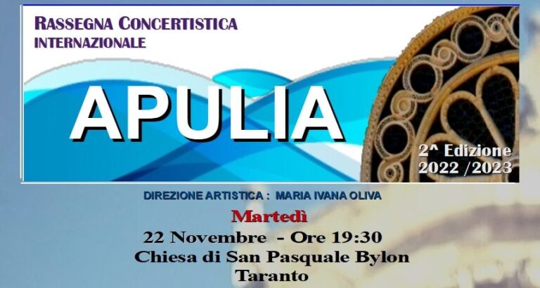 Concerto di apertura della II RASSEGNA CONCERTISTICA INTERNAZIONALE  “APULIA”