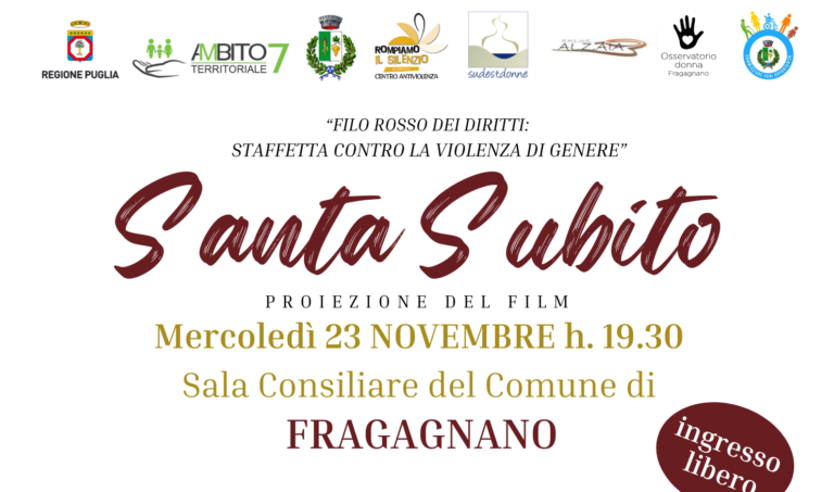 La storia di Santa Scorese su pellicola: a Fragagnano la proiezione