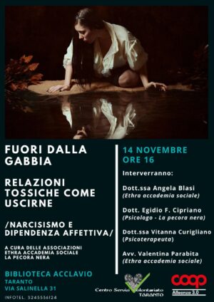 “Fuori dalla Gabbia – Relazioni tossiche come uscirne”. Un convegno per parlare della violenza contro le donne