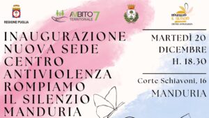 A Manduria una nuova sede per il Centro antiviolenza Rompiamo il Silenzio